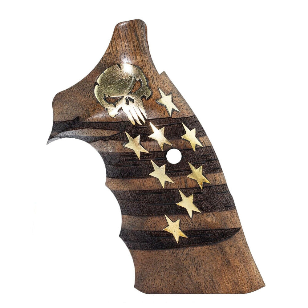 KSD Brand Smith Wesson K/L - Frame Square Butt, Turkish Walnut Grips
