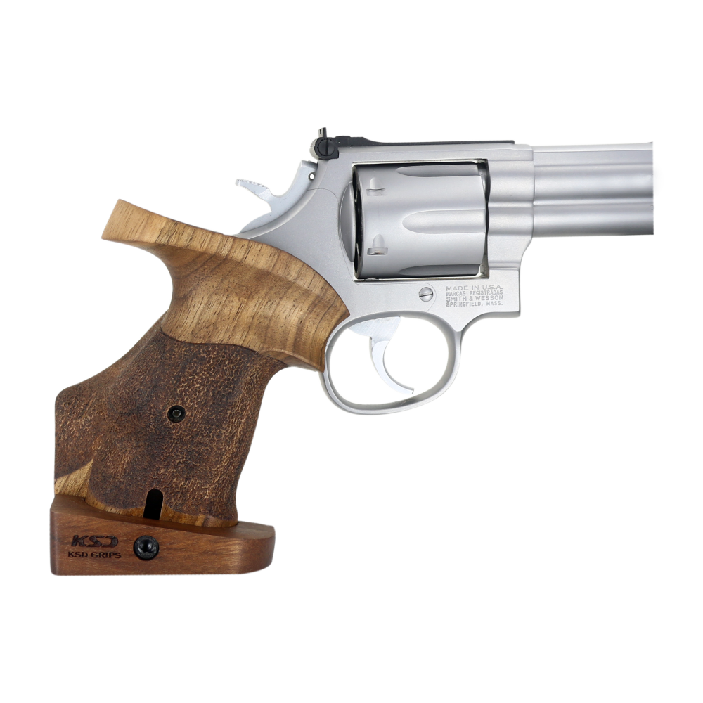 KSD Brand Smith Wesson K/L/X - Frame Round Butt, Turkish Walnut Grips