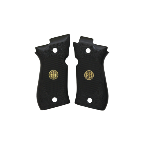 KSD Brand Beretta 81F - 81 FS - 84 F - 84 FS - 84 Cheetah, Acrylic Black Grips