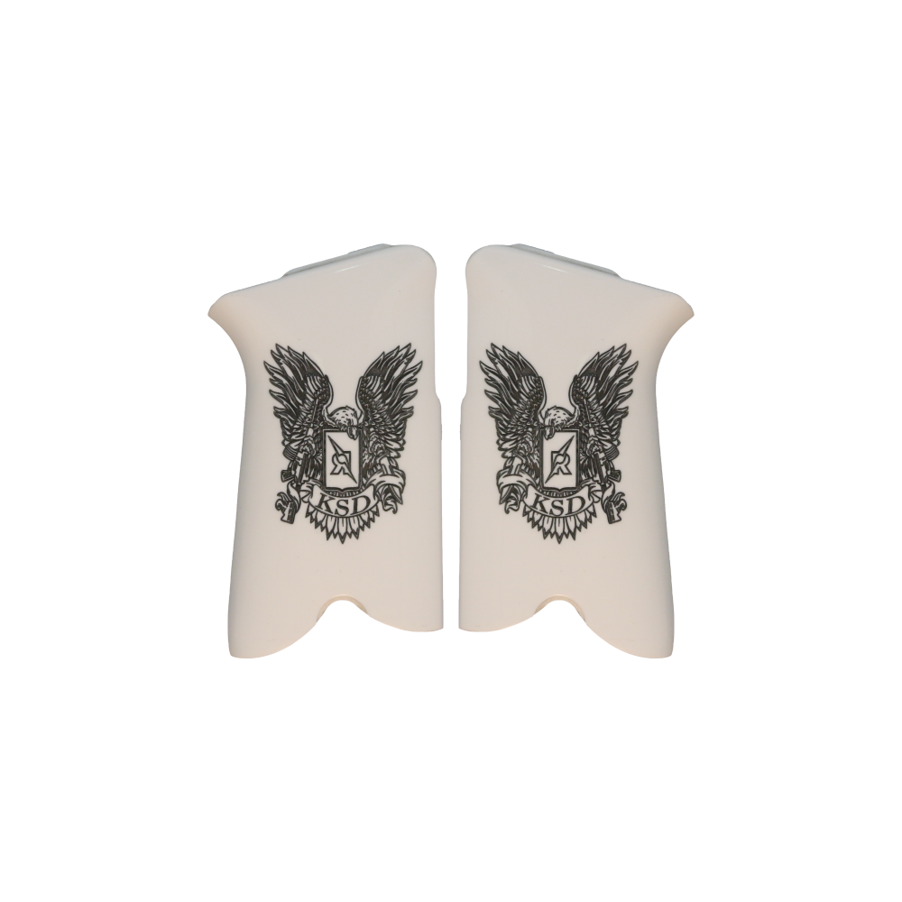 KSD Brand Ruger P85, P89, P90, P91, Acrylic White Grips