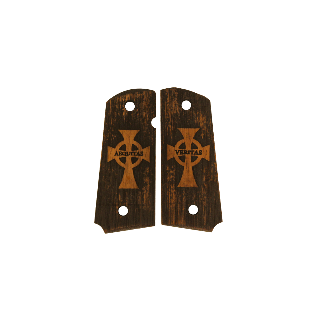 KSD Brand Colt Colt 1911 Compact Officer & Defender & Agent, Turkish Walnut Grips