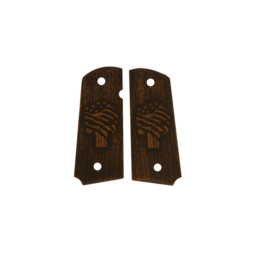 KSD Brand Colt Colt 1911 Compact Officer & Defender & Agent, Turkish Walnut Grips