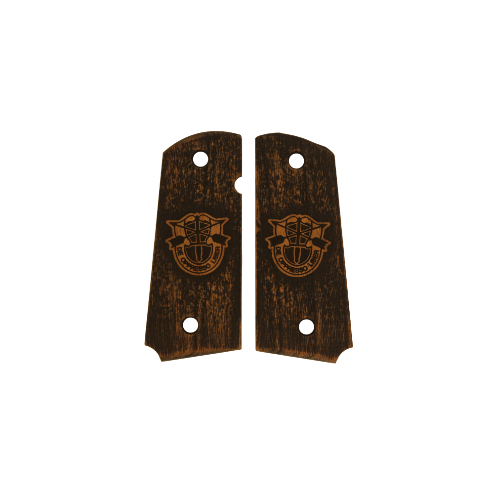 KSD Brand Colt Colt 1911 Compact Officer & Defender & Agent, Turkish Walnut Grips