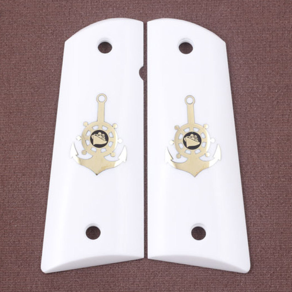 KSD Brand Colt 1911 FIT Model, Acrylic White Grips