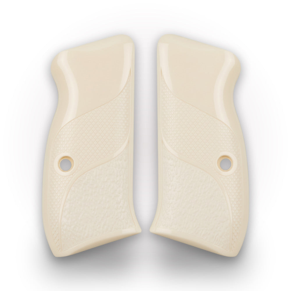 KSD Brand Cz Compact CZ 75 - 85 CZ P-01- P100 - C100 - T100 - P, Acrylic Ivory Grips