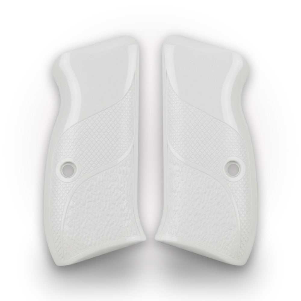 KSD Brand Cz Compact CZ 75 - 85 CZ P-01- P100 - C100 - T100 - P, Acrylic White Grips
