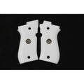 KSD Brand Beretta 81F - 81 FS - 84 F - 84 FS - 84 Cheetah, Acrylic White Grips