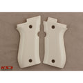 KSD Brand Beretta 81F - 81 FS - 84 F - 84 FS - 84 Cheetah, Acrylic Ivory Grips