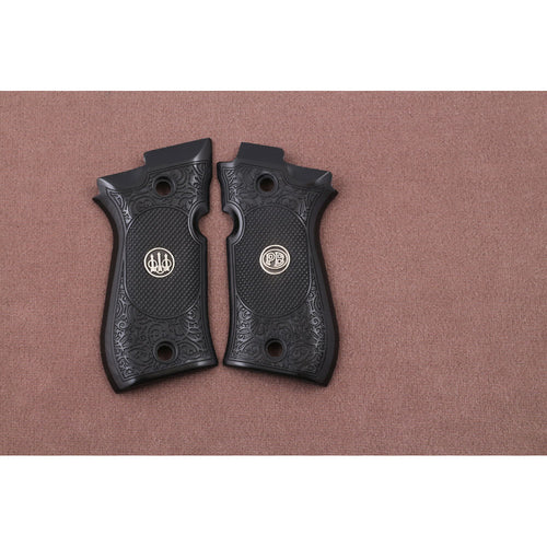 KSD Brand Beretta 81F - 81 FS - 84 F - 84 FS - 84 Cheetah, Acrylic Black Grips