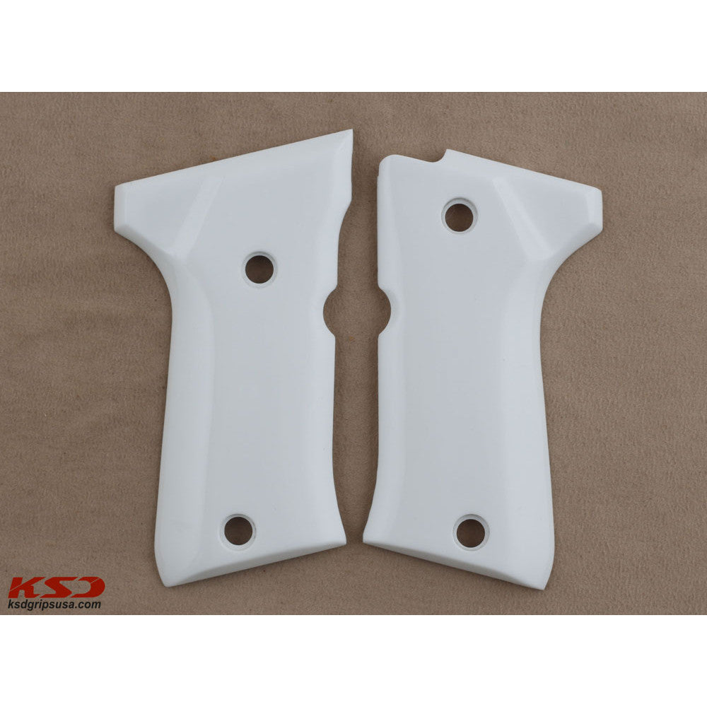 KSD Brand Beretta 92 Compact, Acrylic White Grips