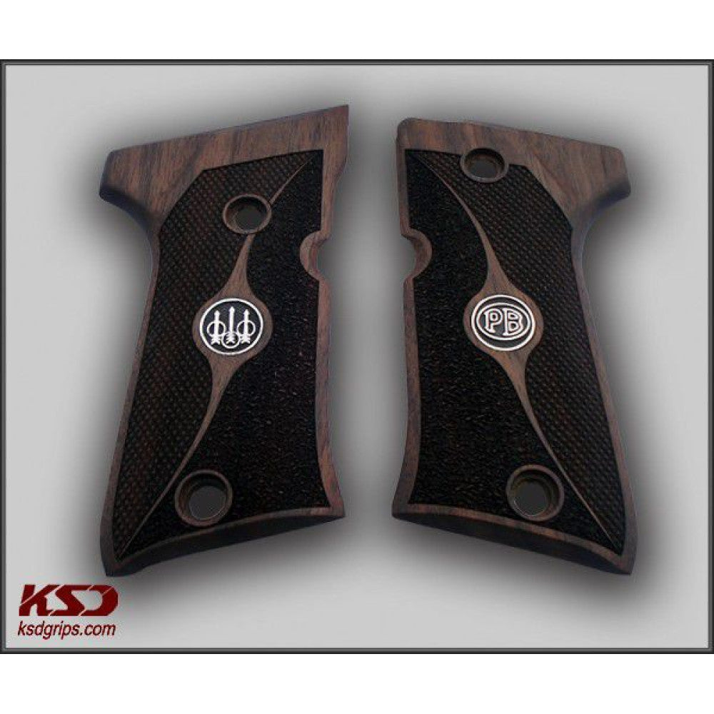 KSD Brand Beretta 92 Compact, Turkish Walnut Grips