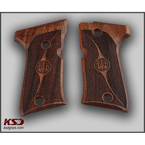 KSD Brand Beretta 92 Compact, Turkish Walnut Grips