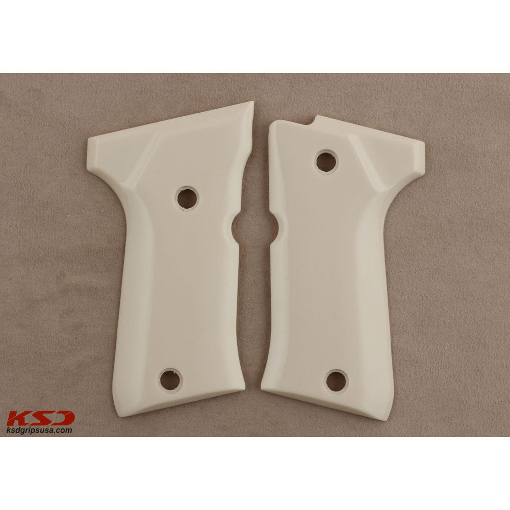 KSD Brand Beretta 92 Compact, Acrylic Ivory Grips