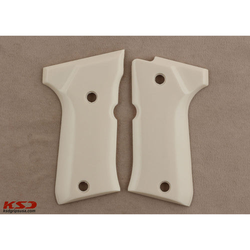 KSD Brand Beretta 92 Compact, Acrylic Ivory Grips