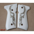 KSD Brand Beretta 92FS, 92, 92F, 92A1, 92FS INOX, 92G, 92D, 96, 96D,, Acrylic White Grips