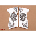 KSD Brand Beretta 92FS, 92, 92F, 92A1, 92FS INOX, 92G, 92D, 96, 96D,, Acrylic White Grips