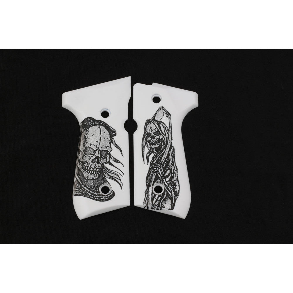 KSD Brand Beretta 92FS, 92, 92F, 92A1, 92FS INOX, 92G, 92D, 96, 96D,, Acrylic White Grips