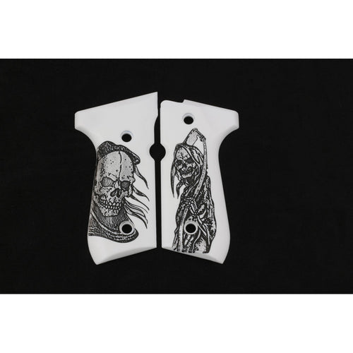 KSD Brand Beretta 92FS, 92, 92F, 92A1, 92FS INOX, 92G, 92D, 96, 96D,, Acrylic White Grips