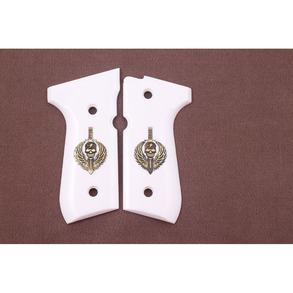 KSD Brand Beretta 92FS, 92, 92F, 92A1, 92FS INOX, 92G, 92D, 96, 96D,, Acrylic White Grips