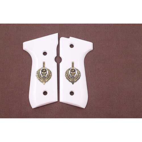 KSD Brand Beretta 92FS, 92, 92F, 92A1, 92FS INOX, 92G, 92D, 96, 96D,, Acrylic White Grips