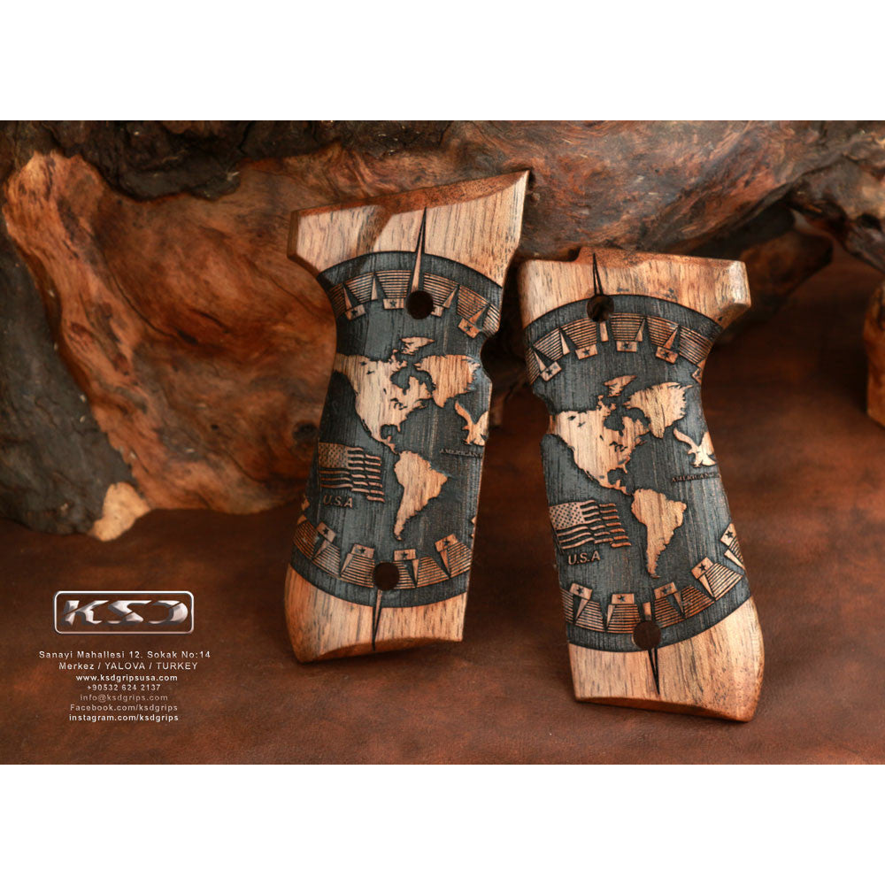 KSD Brand Beretta 92FS, 92, 92F, 92A1, 92FS INOX, 92G, 92D, 96, 96D,, Turkish Walnut Grips