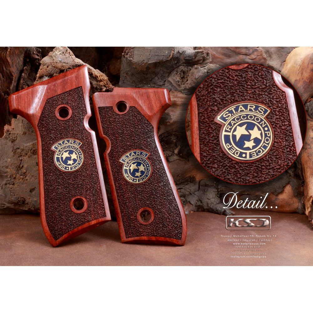 KSD Brand Beretta 92FS, 92, 92F, 92A1, 92FS INOX, 92G, 92D, 96, 96D,, Rosewood Grips