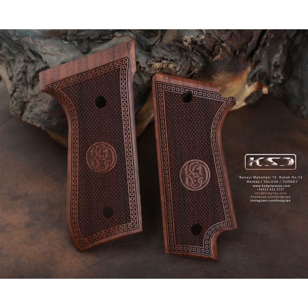 KSD Brand Beretta 92S Rare, Turkish Walnut Grips