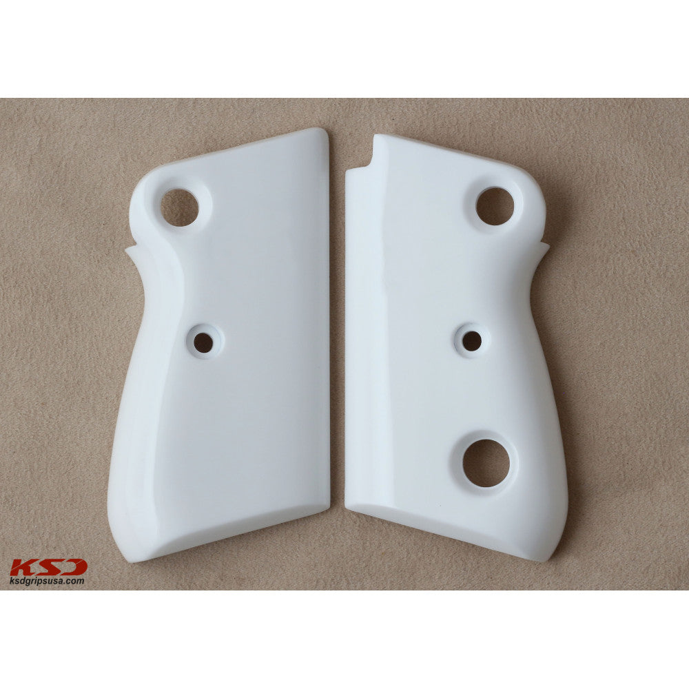 KSD Brand Beretta Mod 71 - 72 - 75 Jaguar, Acrylic White Grips