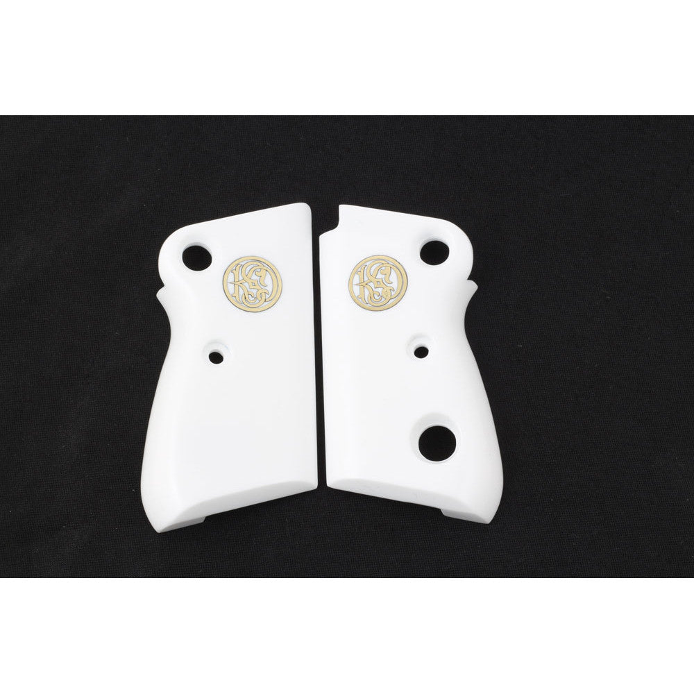 KSD Brand Beretta Mod 71 - 72 - 75 Jaguar, Acrylic White Grips