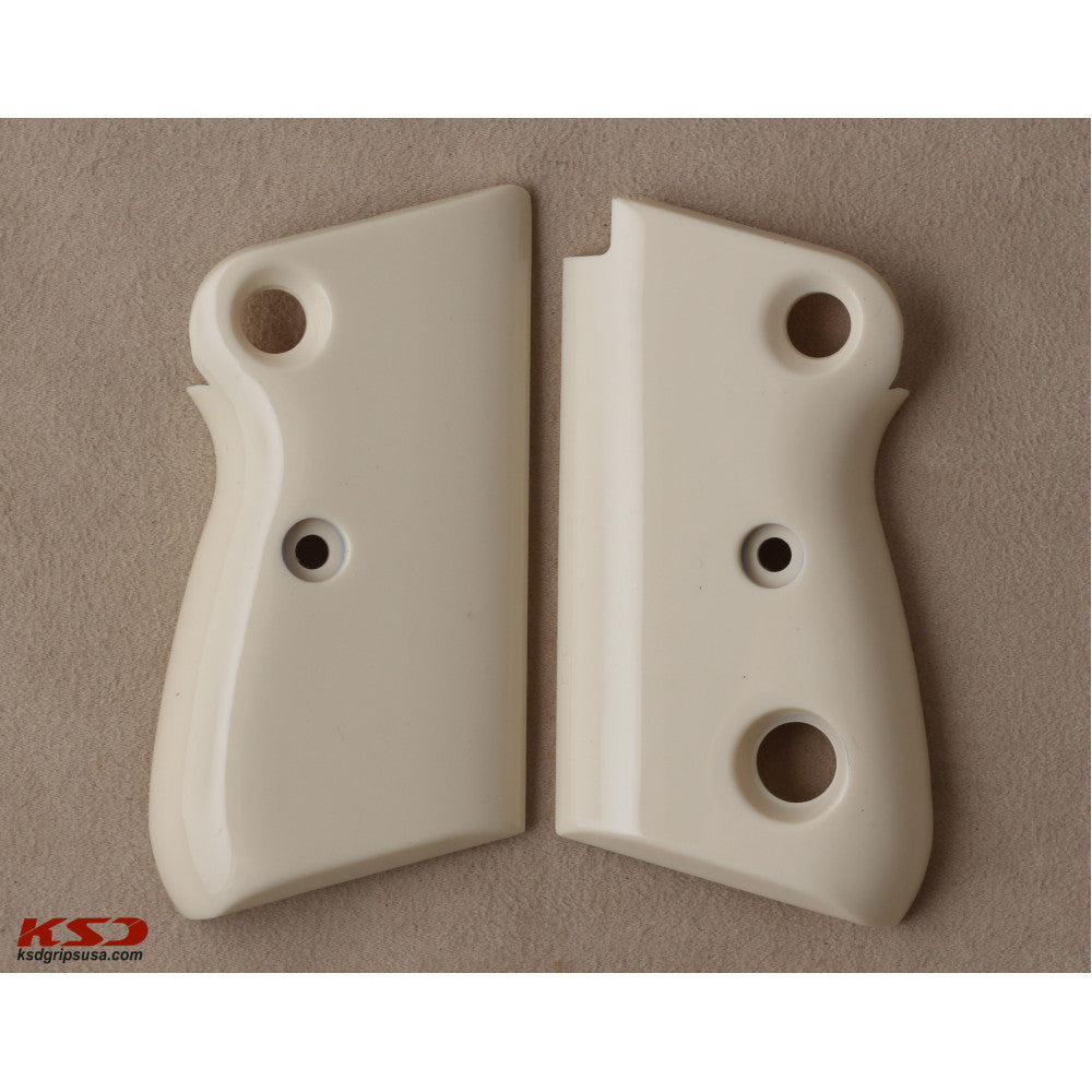 KSD Brand Beretta Mod 71 - 72 - 75 Jaguar, Acrylic Ivory Grips