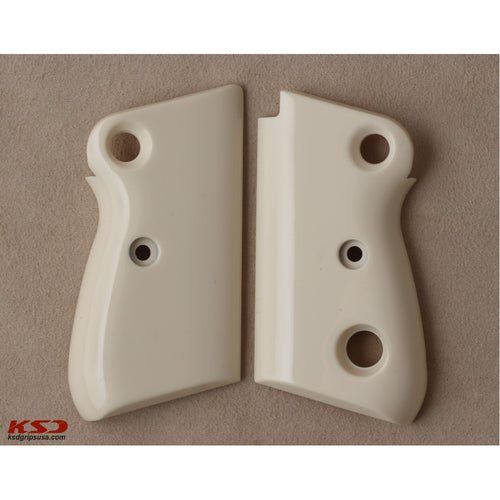 KSD Brand Beretta Mod 71 - 72 - 75 Jaguar, Acrylic Ivory Grips