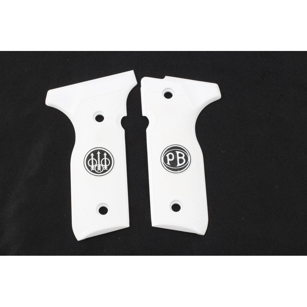 KSD Brand Beretta Mod 8000 / 8040 F Stoeger, Acrylic White Grips