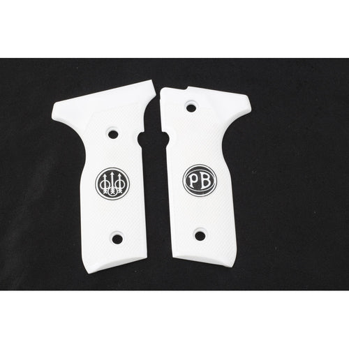 KSD Brand Beretta Mod 8000 / 8040 F Stoeger, Acrylic White Grips