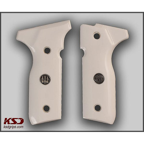KSD Brand Beretta Mod 8000 / 8040 F Stoeger, Acrylic Ivory Grips