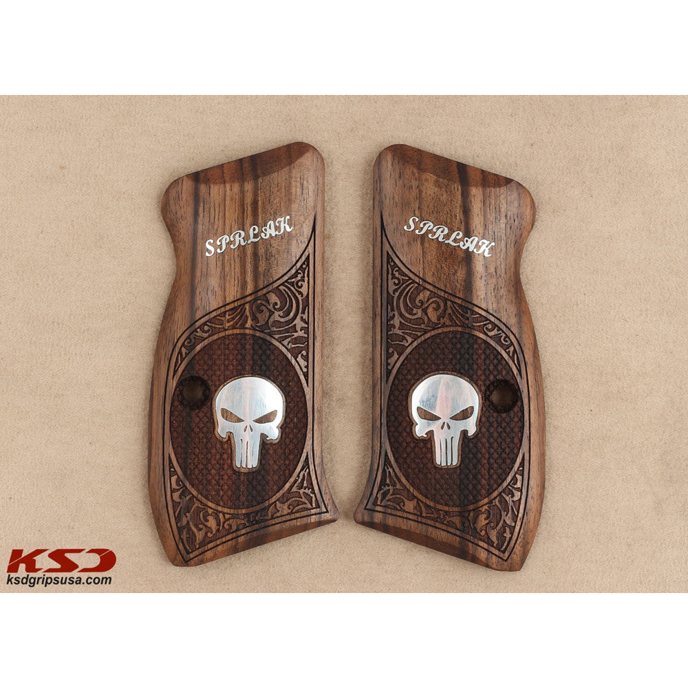 KSD Brand Cz Compact CZ 75 - 85 CZ P-01- P100 - C100 - T100 - P, Turkish Walnut Grips