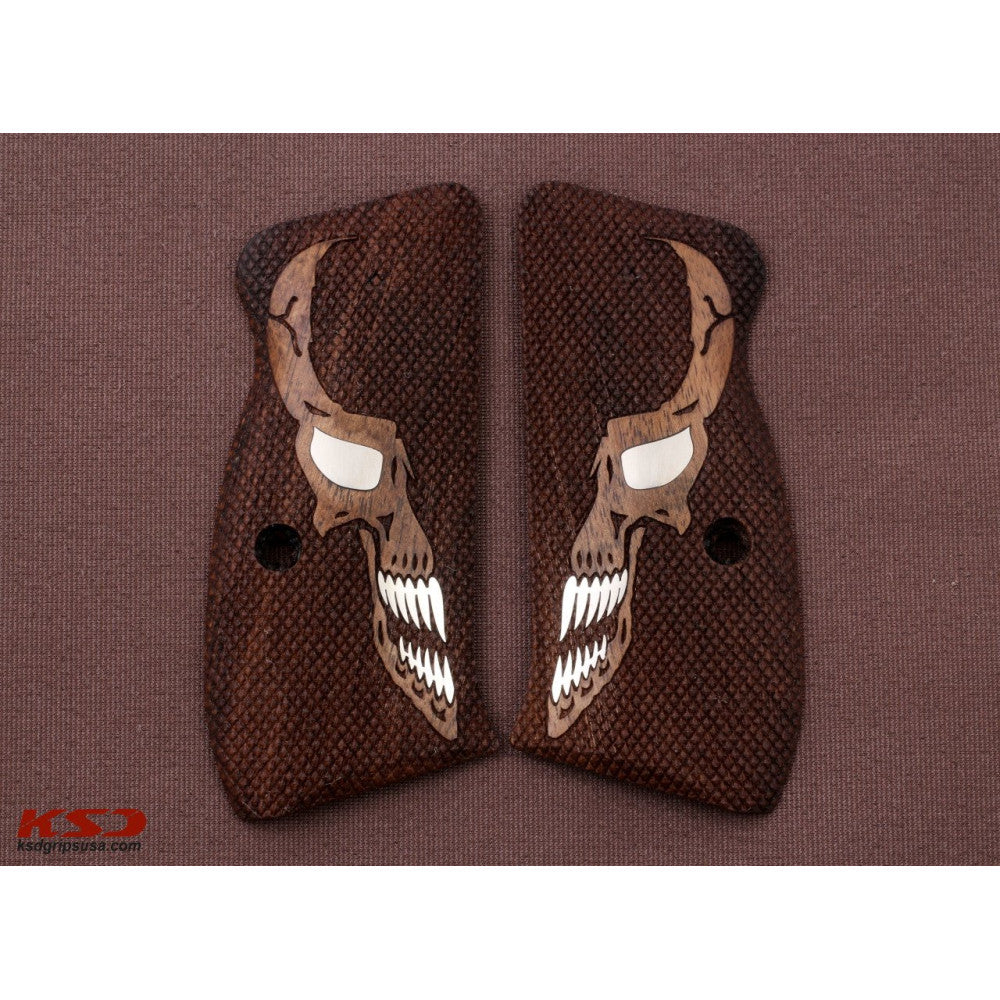 KSD Brand Cz Compact CZ 75 - 85 CZ P-01- P100 - C100 - T100 - P, Turkish Walnut Grips