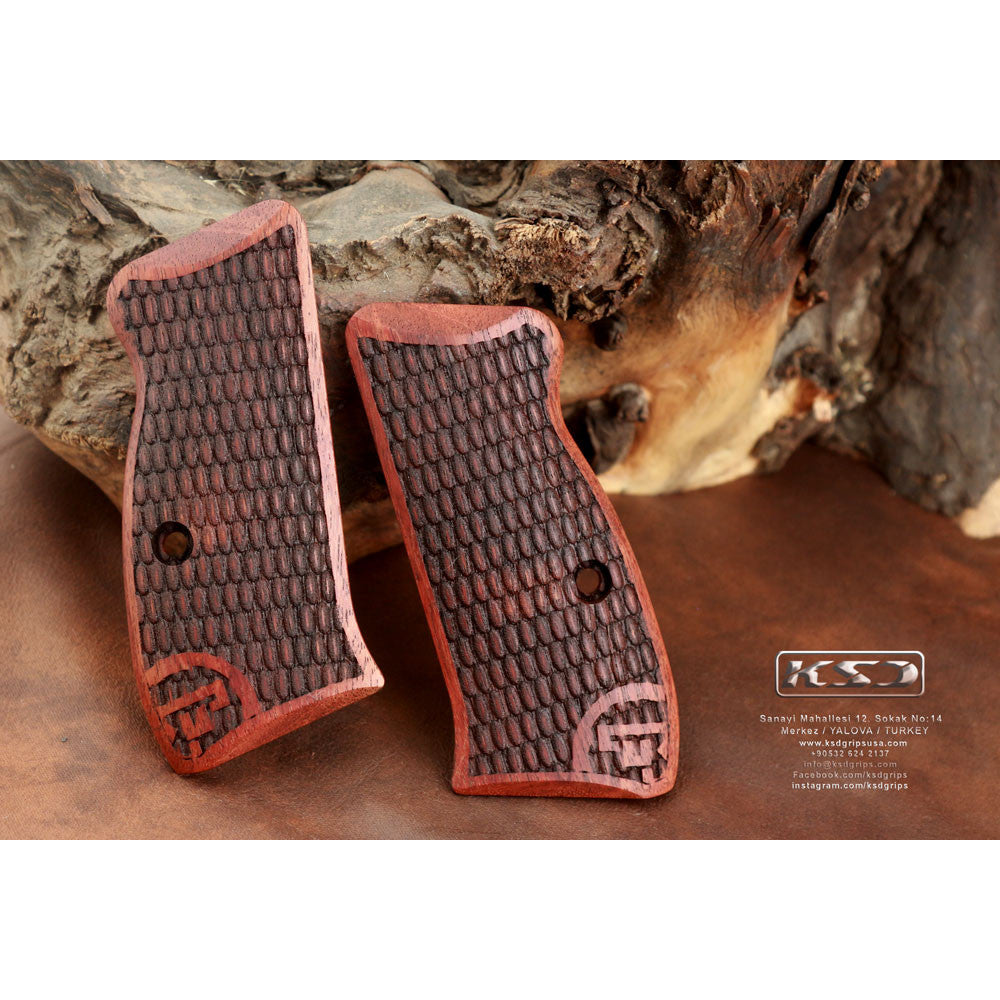 KSD Brand Cz Compact CZ 75 - 85 CZ P-01- P100 - C100 - T100 - P, Rosewood Grips