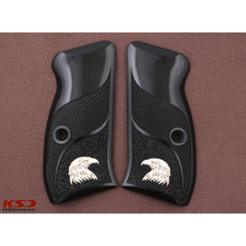 KSD Brand Cz Compact CZ 75 - 85 CZ P-01- P100 - C100 - T100 - P, Acrylic Black Grips