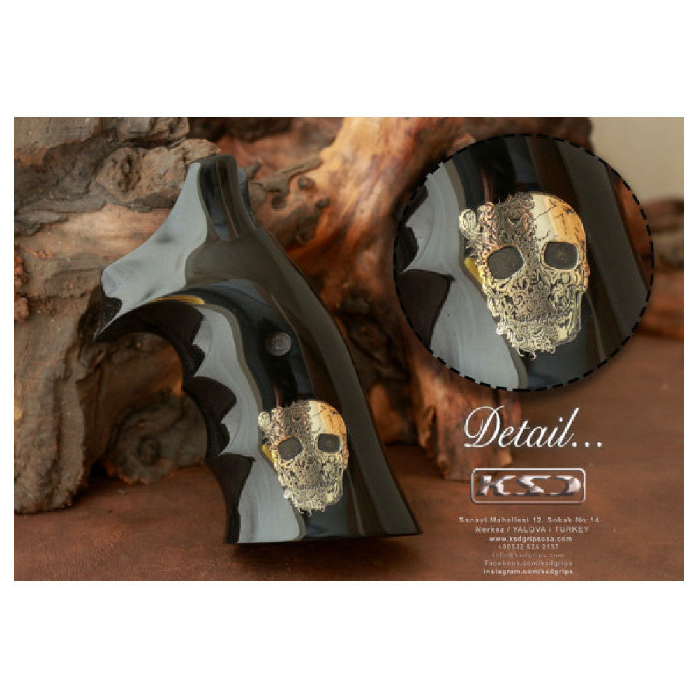 KSD Brand Smith Wesson N Frame Round Butt, Acrylic Black Grips