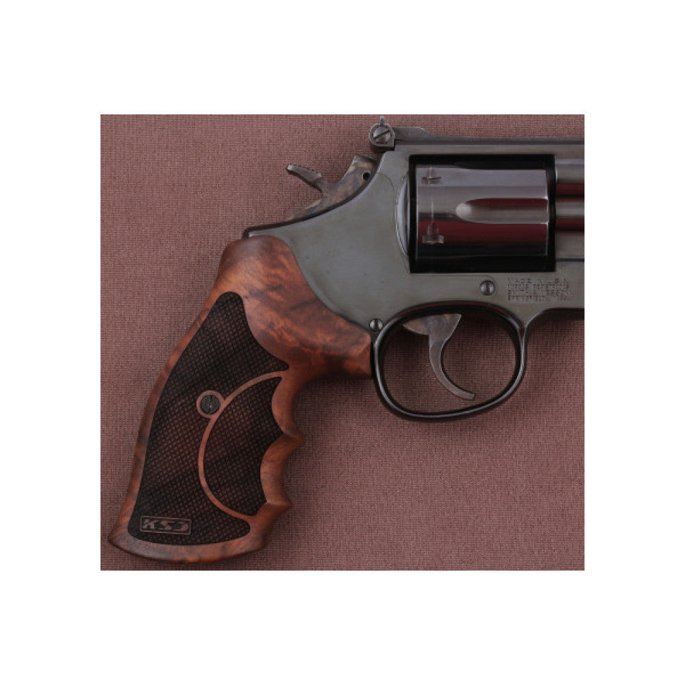KSD Brand Smith Wesson N Frame Round Butt, Turkish Walnut Grips