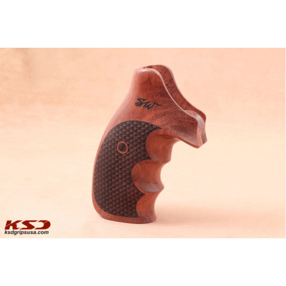 KSD Brand Smith Wesson N Frame Round Butt, Rosewood Grips