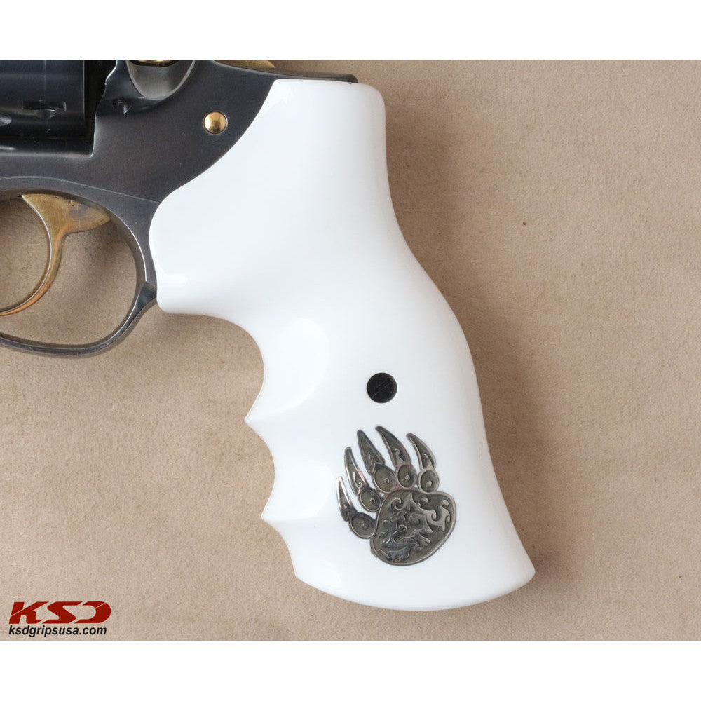 KSD Brand Ruger GP100, Acrylic White Grips