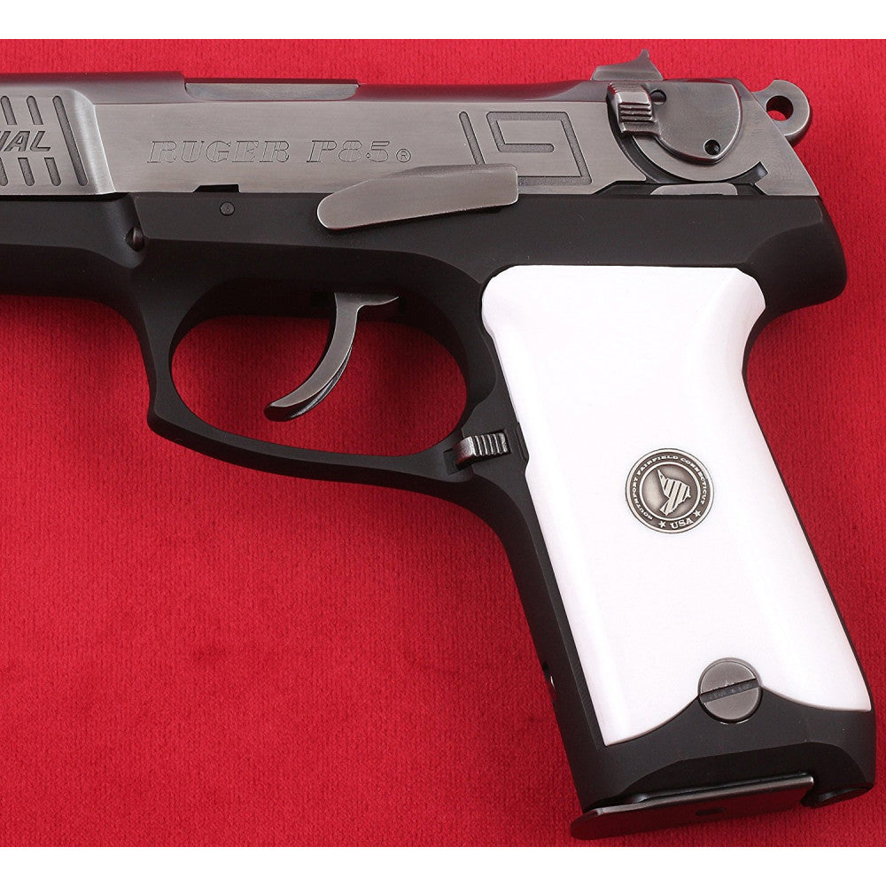 KSD Brand Ruger P85, P89, P90, P91, Acrylic White Grips