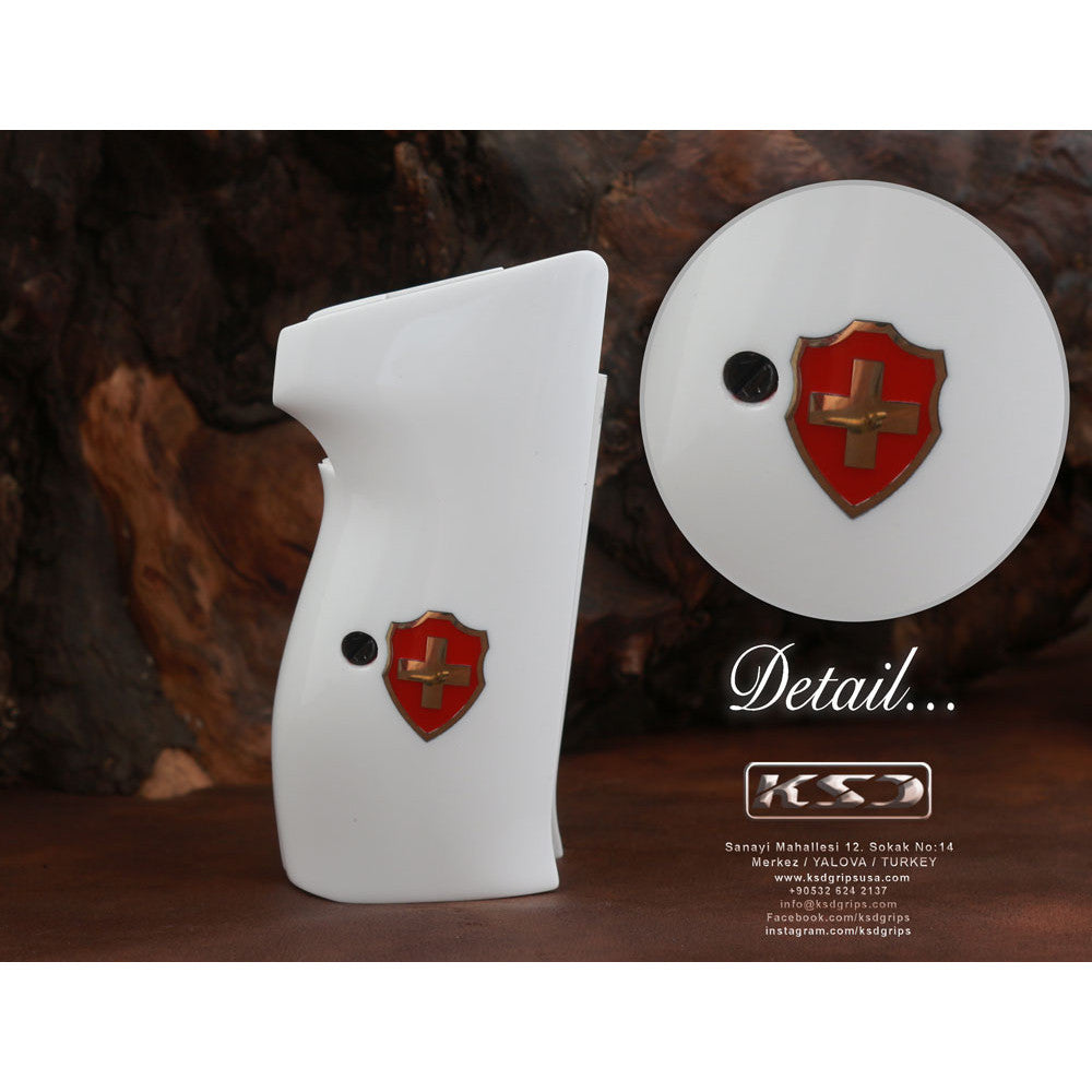 KSD Brand Sig P210-1 / P210-4 / P210-5 / P210-6 / DK M49 - With , Acrylic White Grips