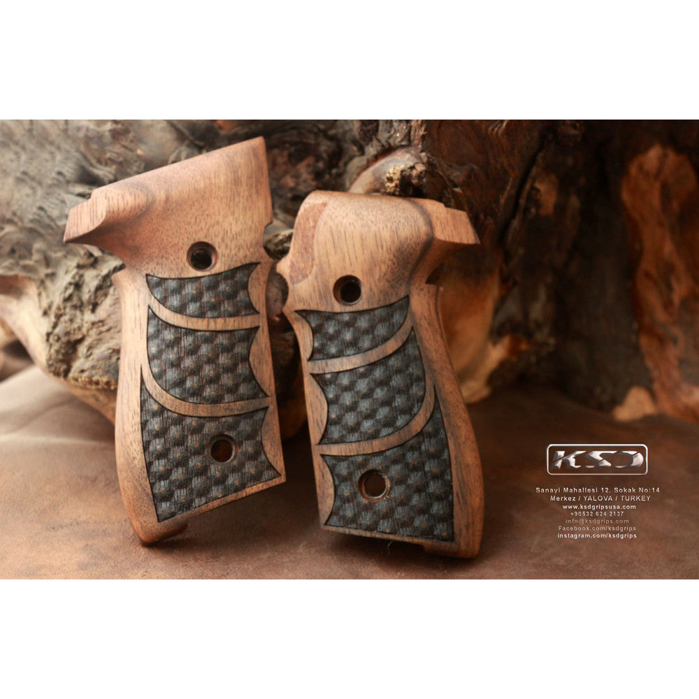 KSD Brand Sig Sauer P228 / P229 / M11 A1, Turkish Walnut Grips