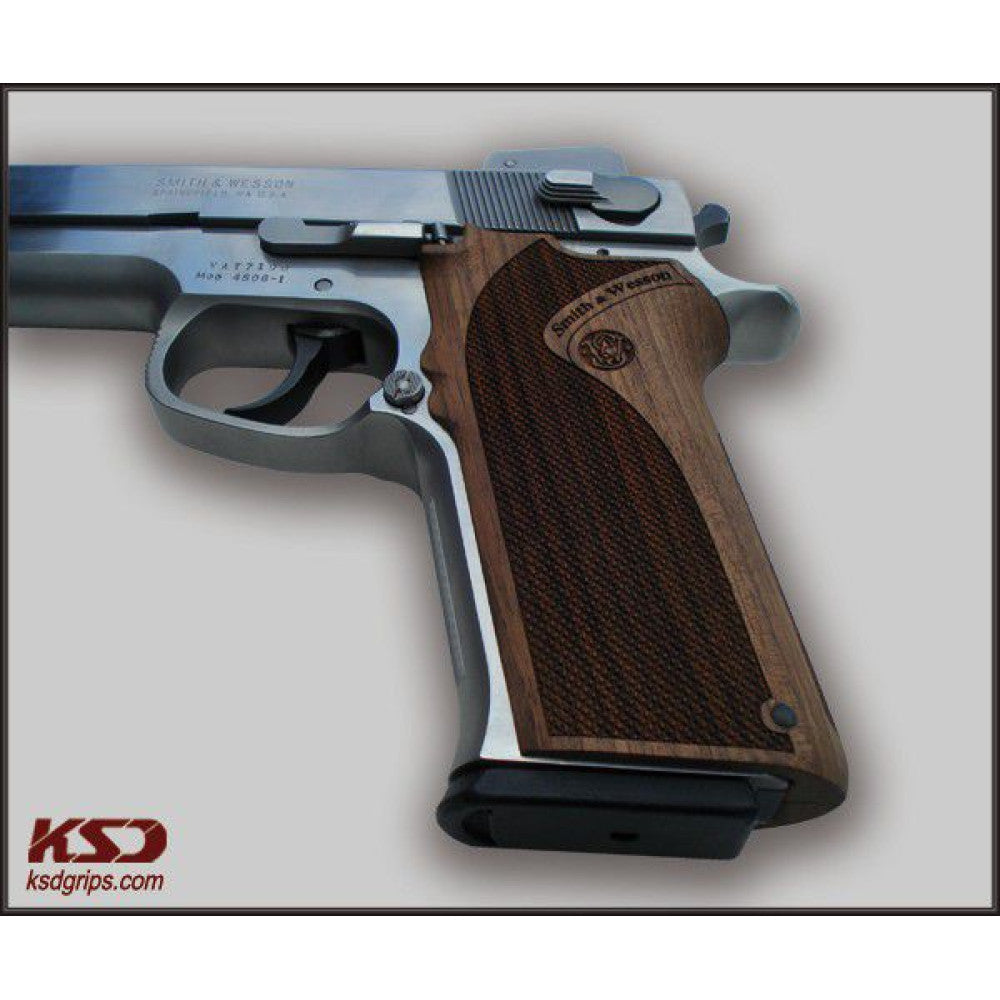 KSD Brand Smith Wesson 4506 & 1006 & 1046 & 1066 & 1086 & 4506 & 4546 & 4, Turkish Walnut Grips