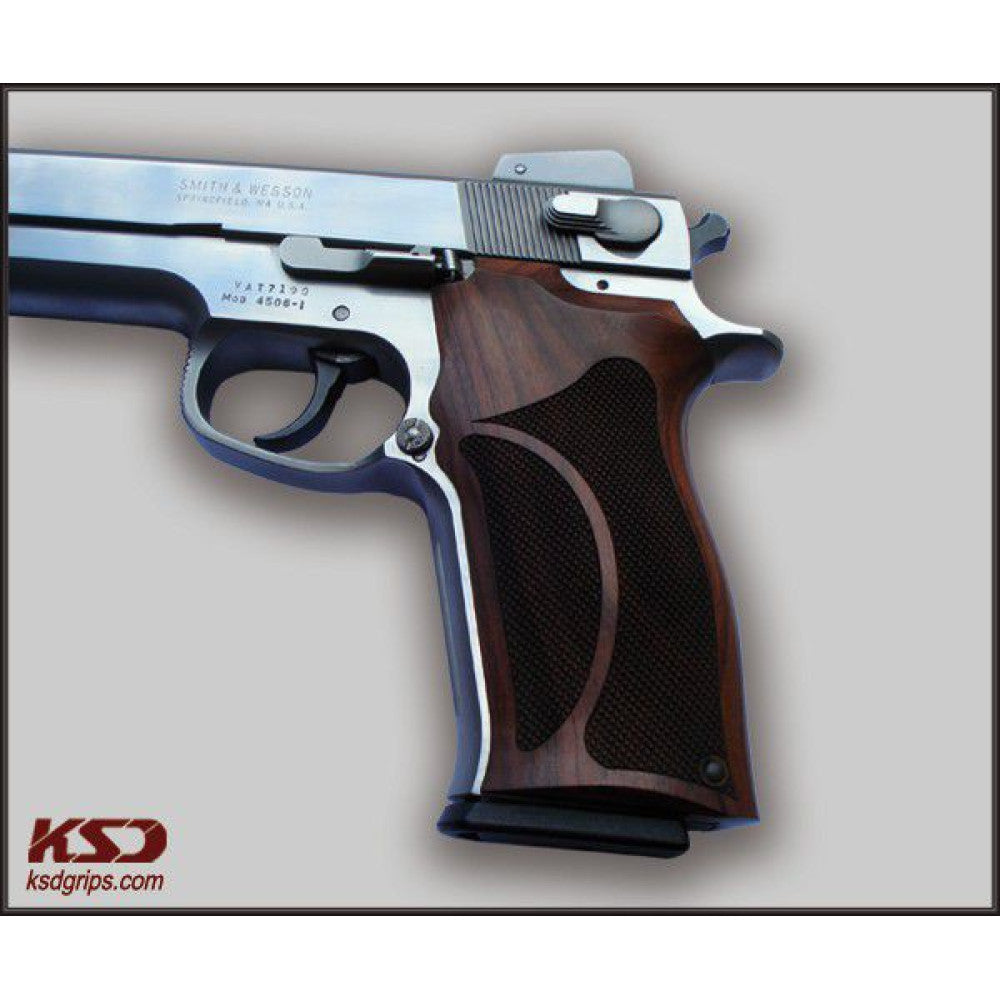 KSD Brand Smith Wesson 4506 & 1006 & 1046 & 1066 & 1086 & 4506 & 4546 & 4, Turkish Walnut Grips