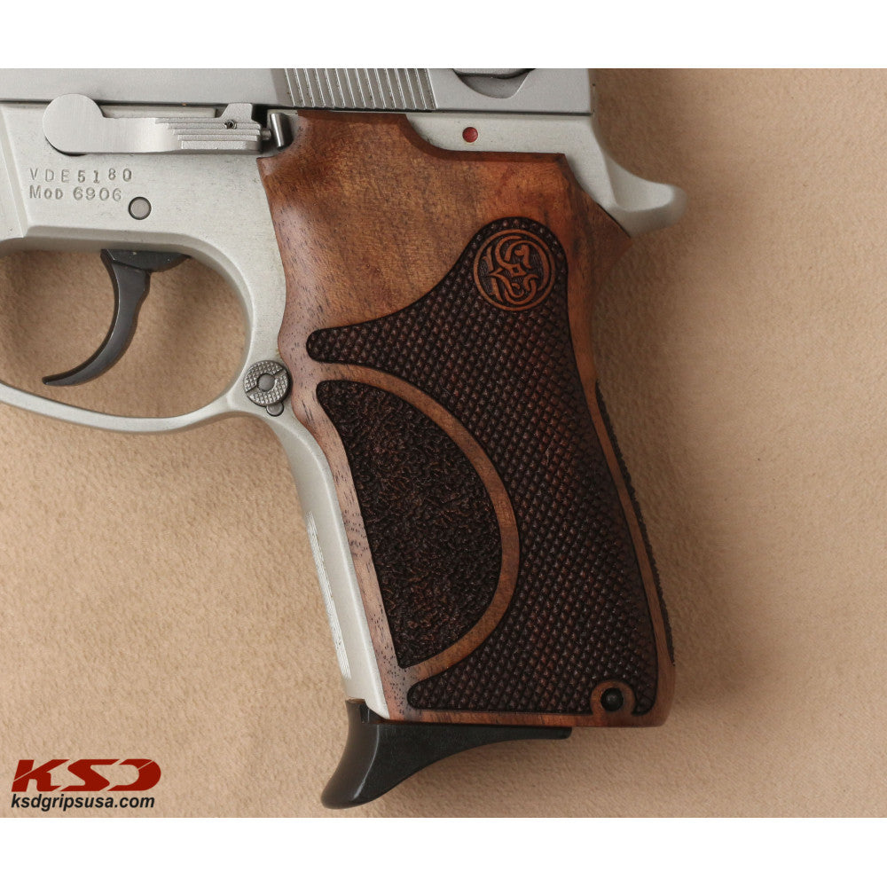 KSD Brand Smith Wesson 6906, Turkish Walnut Grips