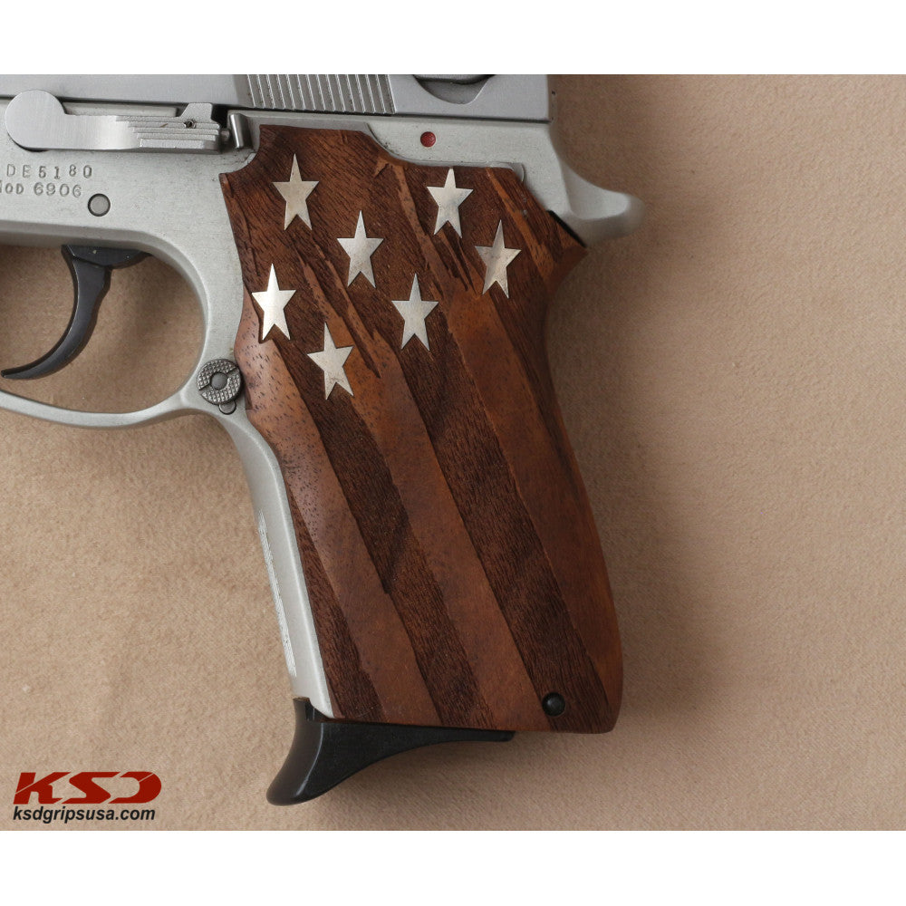 KSD Brand Smith Wesson 6906, Turkish Walnut Grips
