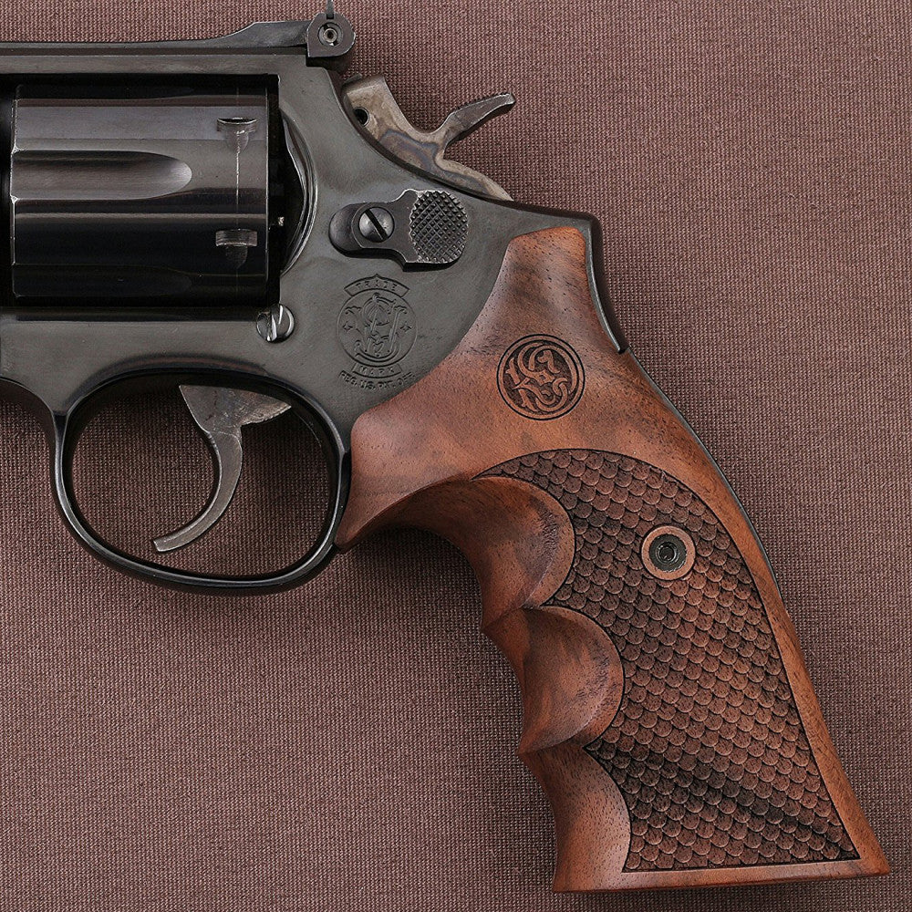 KSD Brand Smith Wesson K/L - Frame Square Butt, Turkish Walnut Grips